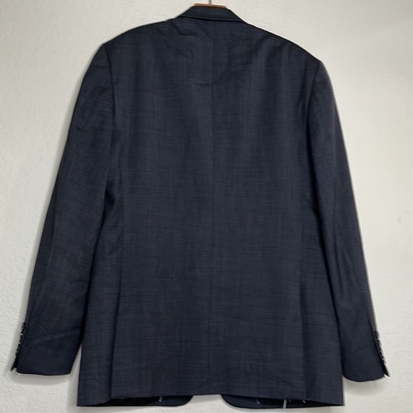 Macys Men’s Slim Fit Wool Suit Jacket Two Button Sportcoat Blazer Gray 42R - Picture 5 of 16
